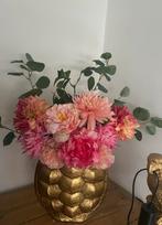 schilpadvaas met bloemen, Ophalen of Verzenden, Zo goed als nieuw