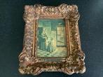 Schilderij P de Hoogh schilderijtje Pieter de hooch vintage, Ophalen of Verzenden, Schilderij, Minder dan 50 cm