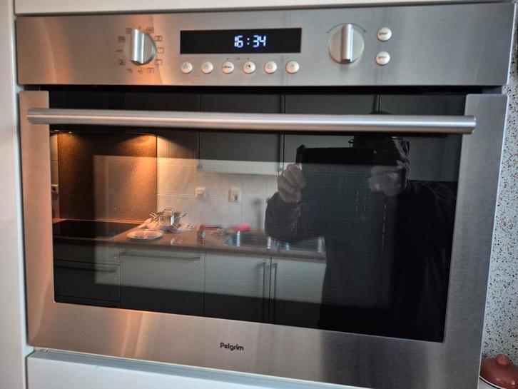 Combimagnetron Oven - Type Pelgrim: MAC696RVS, Witgoed en Apparatuur, Magnetrons, Gebruikt, Inbouw, Combimagnetron, 45 tot 60 cm
