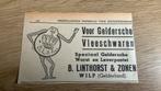 Wilp.B.Linthorst & Zonen.Vleeschwaren.1939, Verzamelen, Tijdschriften, Kranten en Knipsels, Knipsel(s), Ophalen of Verzenden, 1920 tot 1940