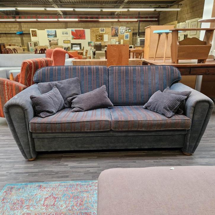 Gestreepte bank, Huis en Inrichting, Banken | Sofa's en Chaises Longues, Gebruikt, Ophalen