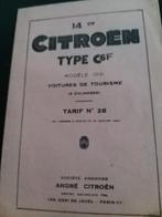 1930 Citroën C6 f modellen prijslijst óók cabrio en roadster, Boeken, Ophalen of Verzenden, Zo goed als nieuw, Citroën