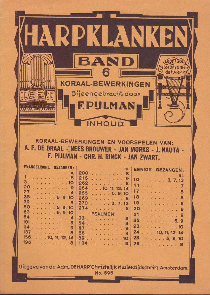 F.Pijlman - HARPKLANKEN - BAND 6, Muziek en Instrumenten, Bladmuziek, Gebruikt, Artiest of Componist, Populair, Ophalen of Verzenden