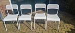 Ikea white plastic dining chairs x4, Twee, Wit, Zo goed als nieuw, Ophalen