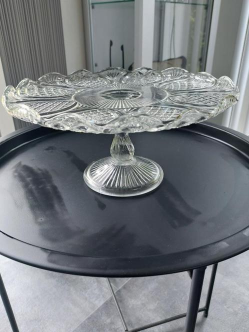 Vintage taartplateau, Antiek en Kunst, Antiek | Glas en Kristal, Ophalen of Verzenden