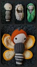 handgemaakte knuffel, stadia van een vlinder, Ophalen of Verzenden, Nieuw, Ontdekken