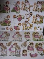 2 X 3D Stansvel / Uitdruk Plaatjes - Meisje met Hond & Poes, Verzenden, Zo goed als nieuw, Kind, Knipvel