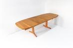 Vintage deense ovalen uitschuifbare eettafel tafel massief, Huis en Inrichting, Tafels | Eettafels, Ophalen, Vintage, design, 100 tot 150 cm