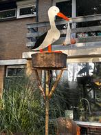 Geboorte ooievaar op nest, Kinderen en Baby's, Ophalen, Gebruikt, Geboortebord