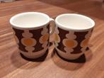 Vintage Pagnossin Theekopjes espressokopjes  - Set van 2, Gebruikt, Ophalen of Verzenden, Overige stijlen, Kop(pen) en/of Schotel(s)