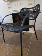 Mooie zwarte stoel met armleuningen, Huis en Inrichting, Stoelen, Ophalen, Zo goed als nieuw, Zwart, Eén
