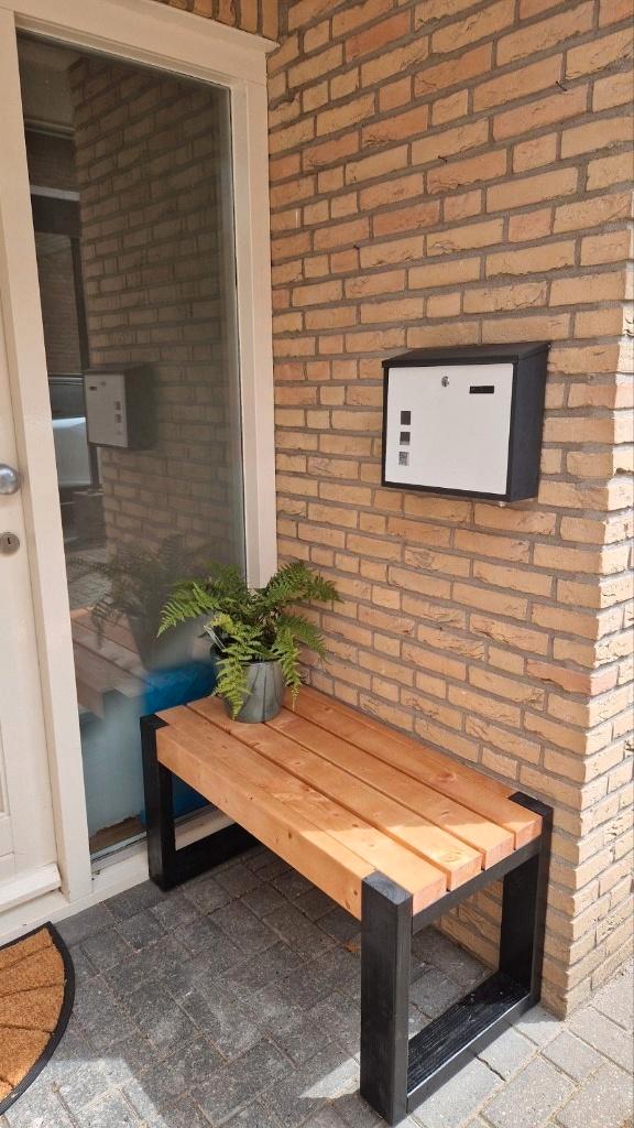 Industriële Tuinbank, Tuin en Terras, Tuinbanken, Nieuw, Hout, Ophalen of Verzenden