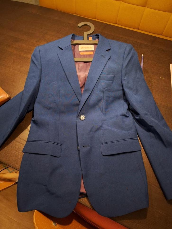 Opposuits Kostuum Kobalt Blauw Maat 176, Kleding | Heren, Kostuums en Colberts, Zo goed als nieuw, Overige maten, Blauw, Ophalen of Verzenden