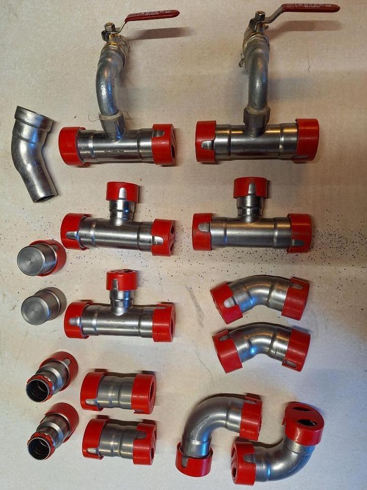 Persfitting Powerpress  VSH, Doe-het-zelf en Verbouw, Buizen en Afvoer, Nieuw, Overige typen, Rvs, Minder dan 2 meter, Minder dan 20 mm