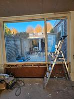 Kunstof kozijn met glas en screen kleur gebroken wit, Doe-het-zelf en Verbouw, Glas en Ramen, Ophalen, 160 cm of meer, Zo goed als nieuw