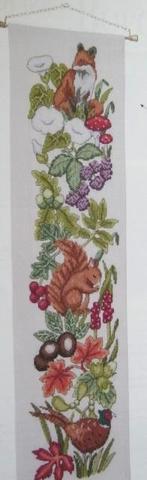 Borduurpatroon  Schellenkoord Eekhoorn Vos  nr 9917 do, Hobby en Vrije tijd, Borduren en Borduurmachines, Verzenden, Nieuw, Handborduren