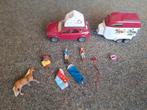 Schleich trailer met auto, Kinderen en Baby's, Speelgoed | Overig, Ophalen of Verzenden, Zo goed als nieuw, Jongen of Meisje