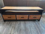 Mangohouten Meubelset - TV Kast, Salontafel & Sidetable, Ophalen, Gebruikt, Metaal, Industrieel