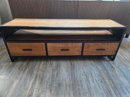 Mangohouten Meubelset - TV Kast, Salontafel & Sidetable, Huis en Inrichting, Tafels | Salontafels, Gebruikt, Rechthoekig, Teakhout