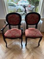 6 brocante stoelen. 2 met leuning., Antiek en Kunst, Antiek | Meubels | Stoelen en Banken, Ophalen of Verzenden