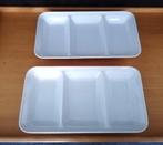 Melamine 3 vaks schalen rechthoekig  2 stuks € 6,00, Huis en Inrichting, Overige materialen, Ophalen of Verzenden, Overige stijlen