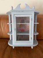 Brocante Vitrinekastje met Glasdeur, Antiek en Kunst, Curiosa en Brocante, Ophalen of Verzenden