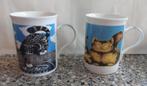 Crown Trent Comic Cats 2 bekers mokken met katten met oor, Ophalen of Verzenden, Zo goed als nieuw, Overige stijlen, Kop(pen) en/of Schotel(s)