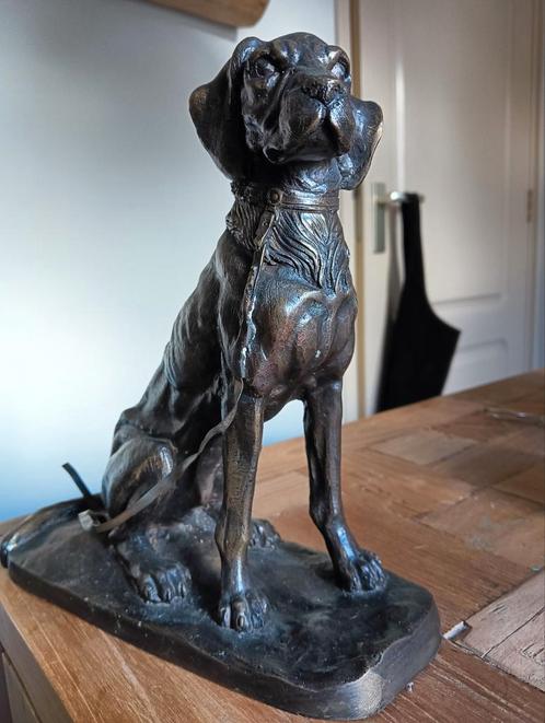 Prachtig Brons sculptuur v hond, Antiek en Kunst, Antiek | Koper en Brons, Ophalen