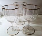 3 Moser of Lobmeyr gelobde kristallen wijnglazen vintage, Antiek en Kunst, Verzenden