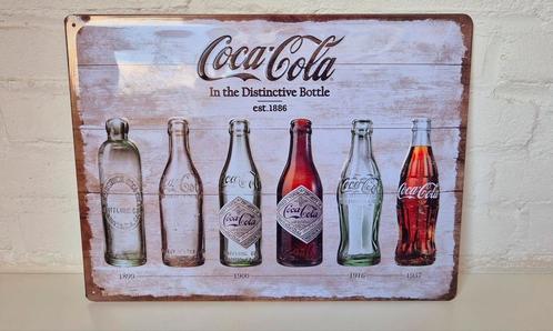 Blikken Coca-Cola reclamebord, Verzamelen, Merken en Reclamevoorwerpen, Zo goed als nieuw, Reclamebord, Ophalen of Verzenden