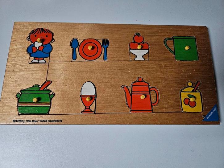 Vintage Dick Bruna houten puzzel, Kinderen en Baby's, Speelgoed | Kinderpuzzels, Gebruikt, 6 maanden tot 2 jaar, Minder dan 10 stukjes