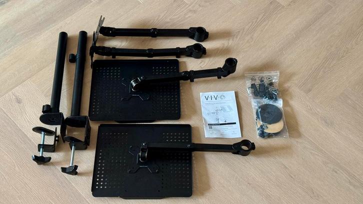 2x Vivo monitor + laptop bureau arm, Computers en Software, Laptopstandaarden, Zo goed als nieuw, Ophalen of Verzenden