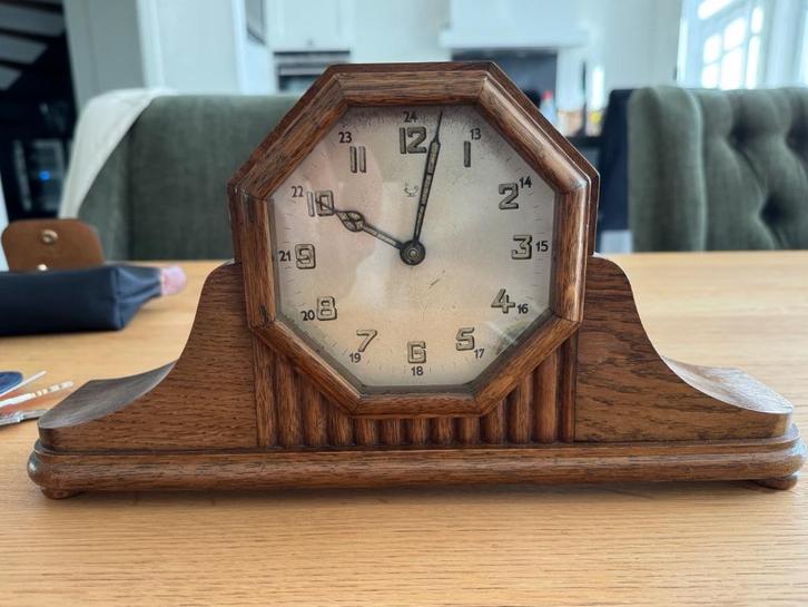 Thomas Ernst Haller Schwenningen/Junghans mantelklok, Antiek en Kunst, Antiek | Klokken, Ophalen