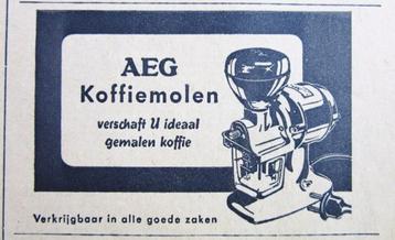 5 vintage advertenties reclames van AEG 1940-64