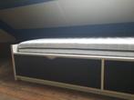 1 persoonsbed met lades, Huis en Inrichting, Ophalen, 90 cm, Eenpersoons, Wit