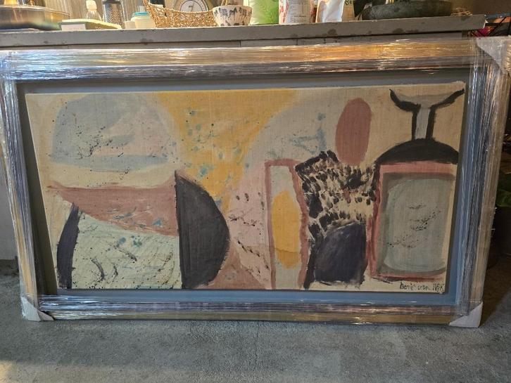 Boris van Wijk schilderij gemengde techniek op canvas, Antiek en Kunst, Kunst | Schilderijen | Modern, Ophalen