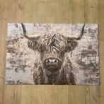 Canvas Schotse Hooglander - 90x60 cm, Huis en Inrichting, Woonaccessoires | Schilderijen, Tekeningen en Foto's, Nieuw, Ophalen of Verzenden