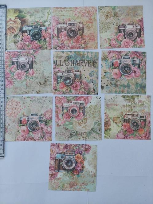 10 vellen Faded Memory Camera, Hobby en Vrije tijd, Scrapbooking, Nieuw, Ophalen