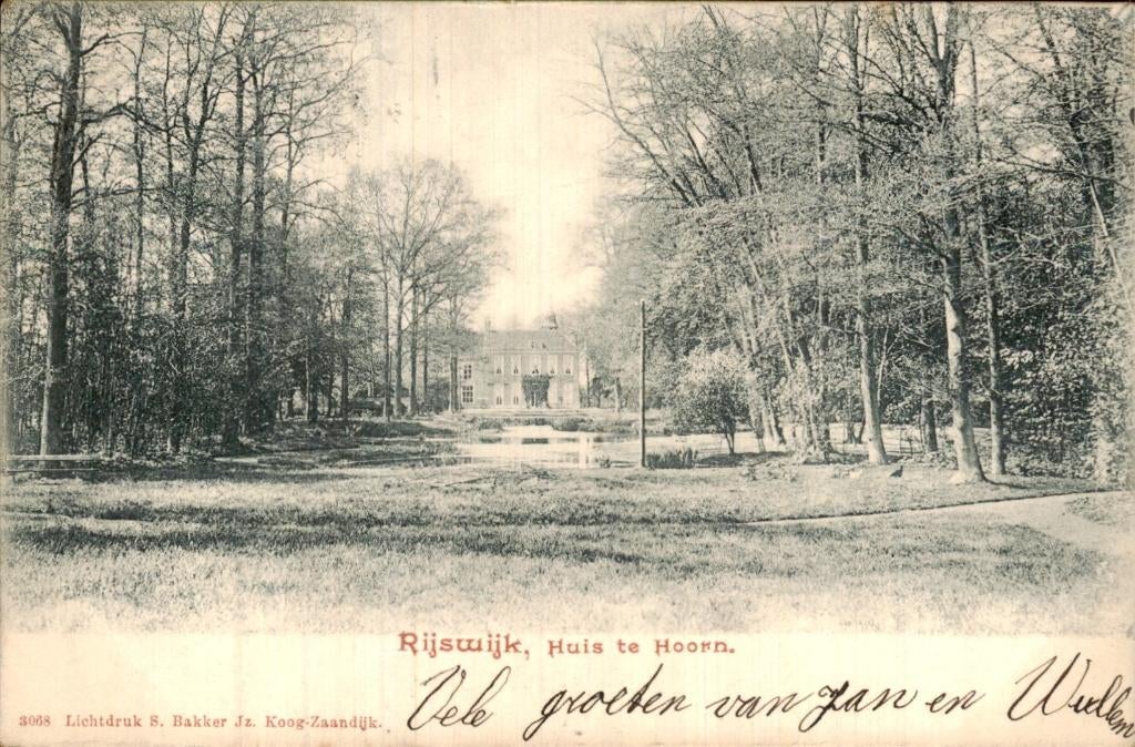 Rijswijk - Huis te Hoorn - Vooraanzicht, Ophalen of Verzenden, Voor 1920, Gelopen, Zuid-Holland