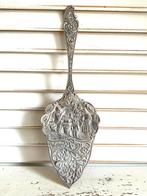 Vintage grote verzilverde taartschep met Oud Hollands decor, Ophalen