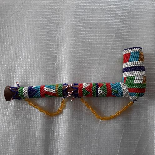 tabakspijp versierd met kralenvlechtwerk, Antiek en Kunst, Curiosa en Brocante, Ophalen