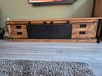 Tv meubel mango hout, industrieel 2 meter., Ophalen, Zo goed als nieuw, 200 cm of meer, Metaal