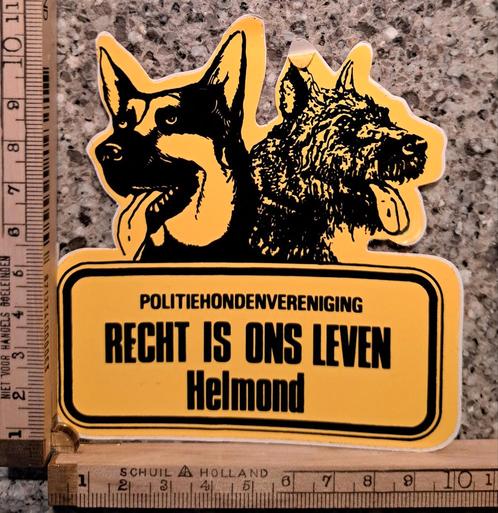 Vintage sticker Herdershond bouvier Politiehondenvereninging, Verzamelen, Stickers, Zo goed als nieuw, Overige typen, Ophalen of Verzenden