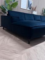 ZGAN Velvet Velours Hoekbank / U-Bank - Zwart - 392cm, Huis en Inrichting, Ophalen, -, Hoekbank, 300 cm of meer