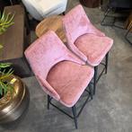 2 x Barkruk Brook Chenille Roze van Richmond, Huis en Inrichting, Barkrukken, Ophalen, ., Nieuw, Richmond