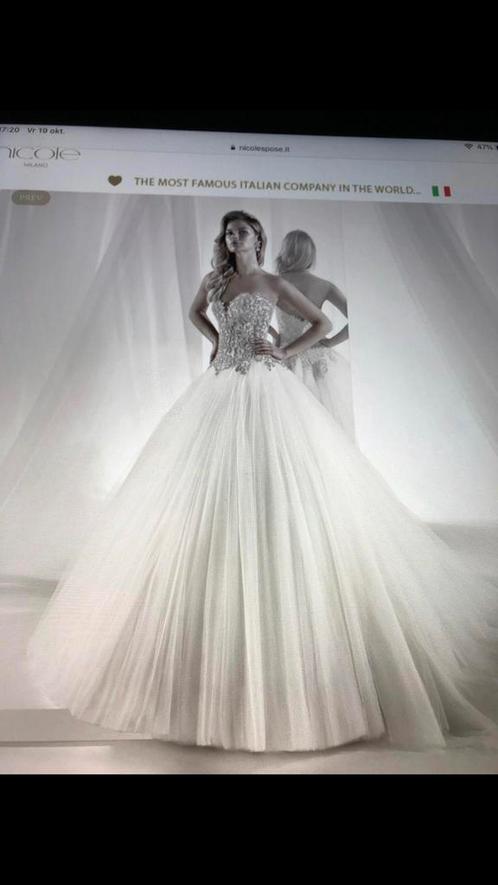 Nicole spose trouwjurk. Exclusieve model., Kleding | Dames, Trouwkleding en Trouwaccessoires, Zo goed als nieuw, Trouwjurk, Wit