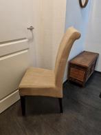Eetkamerstoel zand/ecru 2 stuks, Huis en Inrichting, Stoelen, Ophalen, Gebruikt, Stof