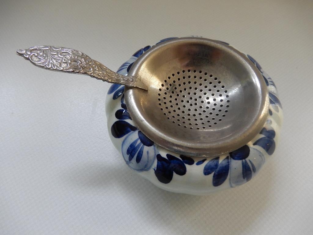 theezeefje Delfts Blauw, antiek, gemerkt, Ophalen of Verzenden