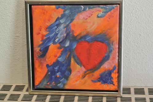 Modern Gesign.Kleurrijk Werk Verliefd/Kloppend Hart, Antiek en Kunst, Kunst | Schilderijen | Modern, Ophalen of Verzenden