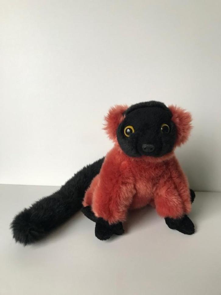 Rode Vari aap knuffel van Nature Planet, Kinderen en Baby's, Speelgoed | Knuffels en Pluche, Ophalen of Verzenden
